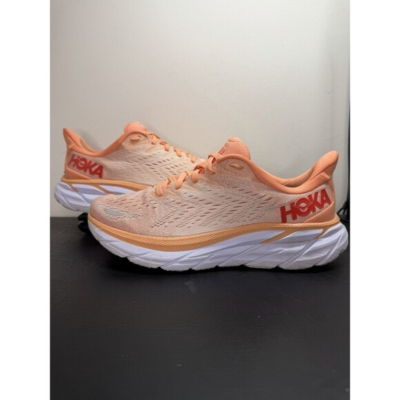Hoka One One Shoes - Hoka One One Clifton 8 Running Shoes Women’s 6.5B Cantaloupe Colorway
